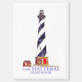 Aimant Illustration aquarelle Phare de Cape Hatteras (Recto)
