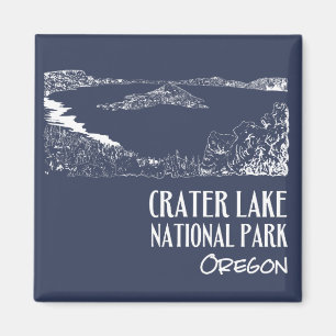 Aimant Illustration artistique du parc national de Crater