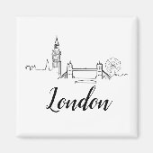 Aimant Illustration britannique de Londres (Devant)