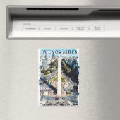 Aimant Illustration Buenos Aires Argentina Skyline (In Situ (Lave-vaisselle))