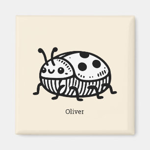 Aimant Illustration Charmante du coléoptère tiré à la mai