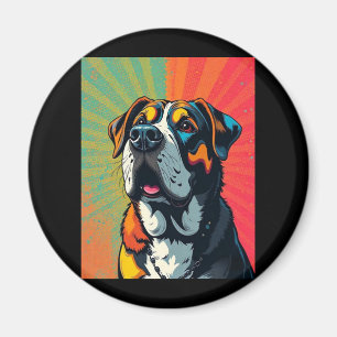 Aimant Illustration colorée de chien d'art pop � gras et
