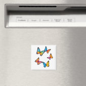 Aimant Illustration colorée de papillon (In Situ (Lave-vaisselle))