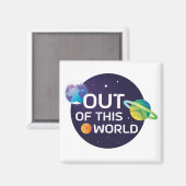 Aimant Illustration cosmique à partir de cet espace extra (Recto/Verso)