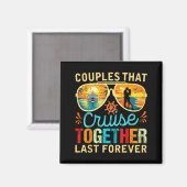 Aimant Illustration Croisière des couples ensemble restez (Recto/Verso)