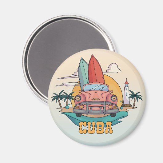 Aimant Illustration Cuba (Recto/Verso)
