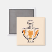 Aimant Illustration d'aquarelle de mode de bouteille de p (Recto/Verso)