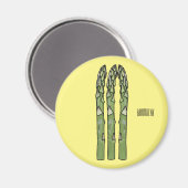 Aimant Illustration d'Asparagus (Recto/Verso)