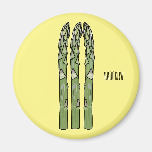 Aimant Illustration d'Asparagus (Devant)