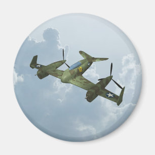 Aimant Illustration d'aviation militaire de vol de warbir