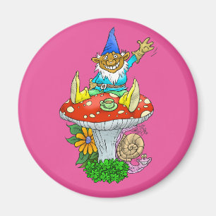 Aimant Illustration de bande dessinée d'un gnome. se
