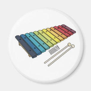 Aimant Illustration de bande dessinée en Xylophone