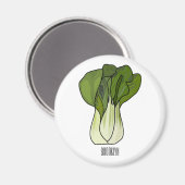 Aimant Illustration de Bok choy (Recto/Verso)