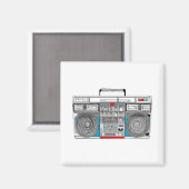 Aimant Illustration de boombox des années 80 (Recto/Verso)