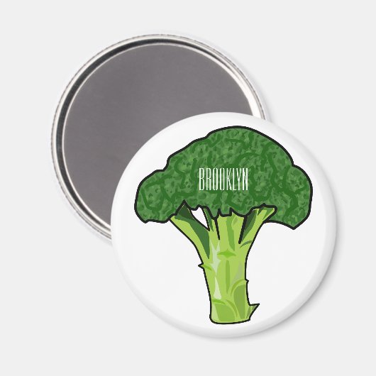 Aimant Illustration de Broccoli (Recto/Verso)