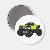 Aimant Illustration de camion monstre (Recto/Verso)