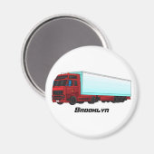 Aimant Illustration de camion roumain (Recto/Verso)