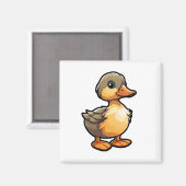 Aimant Illustration de canard de dessin (Recto/Verso)