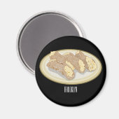 Aimant Illustration de Cannoli (Recto/Verso)