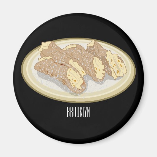 Aimant Illustration de Cannoli (Devant)