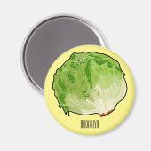 Aimant Illustration de caricature de laitue (Recto/Verso)