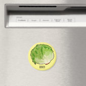 Aimant Illustration de caricature de laitue (In Situ (Lave-vaisselle))