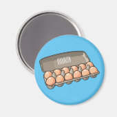 Aimant Illustration de carton d'oeufs (Recto/Verso)