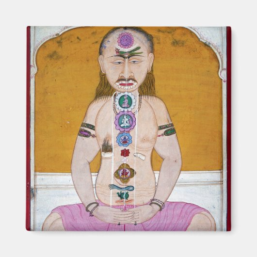 Aimant Illustration de Chakra Yoga pour la méditation (Devant)