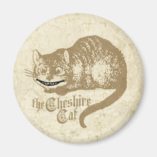 Aimant Illustration de chat Cheshire vintage