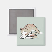 Aimant Illustration de chat Lover - Curled Up & Cosy (Recto/Verso)