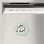 Aimant Illustration de chat Lover - Curled Up & Cosy (In Situ (Lave-vaisselle))