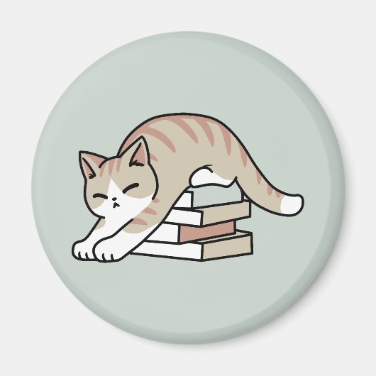 Aimant Illustration de chat Lover - Curled Up & Cosy (Devant)