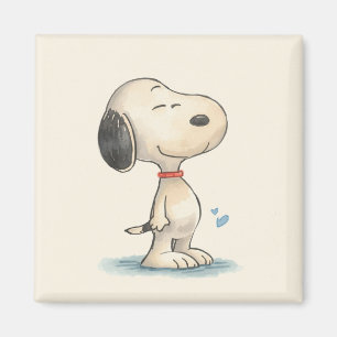 Aimant Illustration de chien Beagle à l'aquarelle mignonn