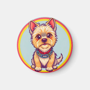 Aimant Illustration de chien de dessin animé adorable
