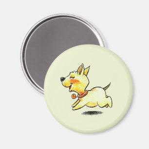 Aimant Illustration de chien mignon en train de courir po