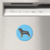 Aimant Illustration de chien Rottweiler (In Situ (Lave-vaisselle))
