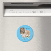 Aimant Illustration de chien Rough collie (In Situ (Lave-vaisselle))