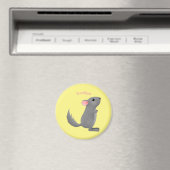 Aimant Illustration de chinchilla gris mignon (In Situ (Lave-vaisselle))