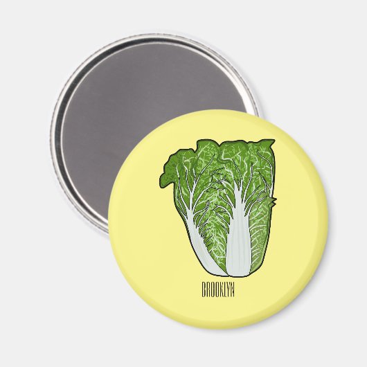 Aimant Illustration de chou chinois (Recto/Verso)