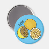 Aimant Illustration de citron (Recto/Verso)