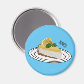 Aimant Illustration de citron cheesecake (Recto/Verso)