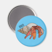 Aimant Illustration de crabe ermite (Recto/Verso)