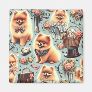 Aimant Illustration de Cute Pomeranian