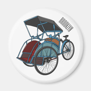 Aimant Illustration de cyclo-pousse
