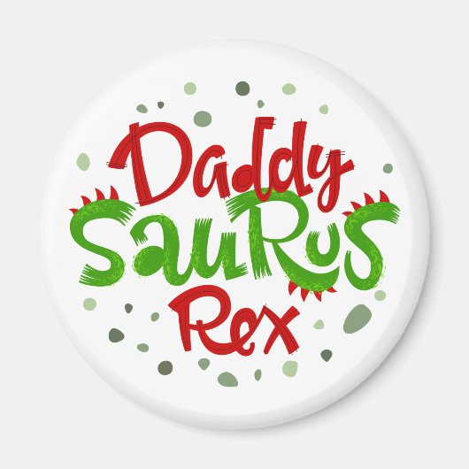 Aimant Illustration de Daddy Saurus Rex (Devant)