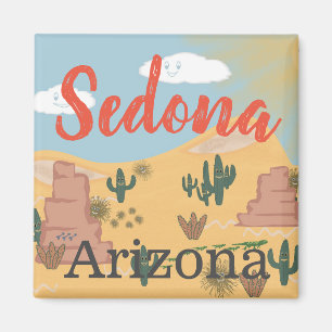 Aimant Illustration de désert de Sedona Arizona