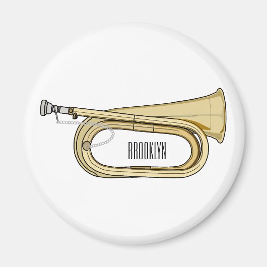 Aimant Illustration de dessin animé Bugle (Devant)