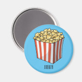 Aimant Illustration de dessin animé Popcorn (Recto/Verso)