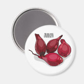 Aimant Illustration de dessin animé Shallot (Recto/Verso)