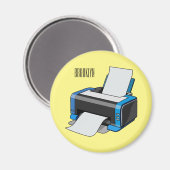 Aimant Illustration de dessin d'imprimante (Recto/Verso)